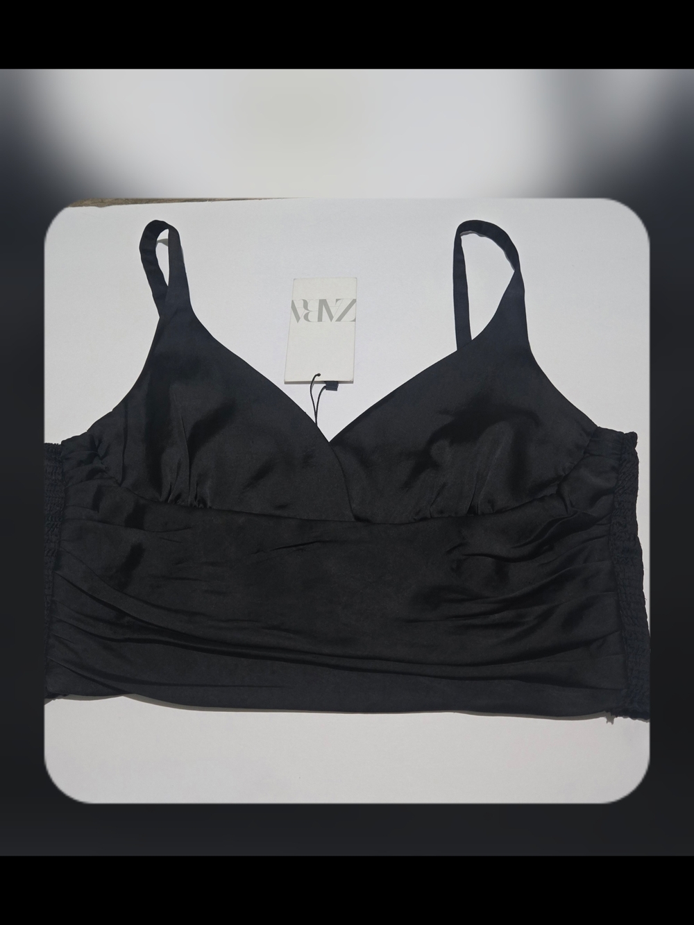 Zara Black Crop Bralette Top